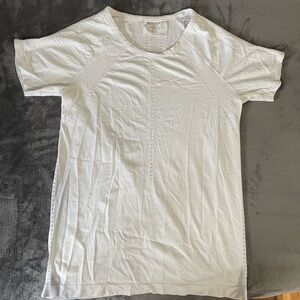Athleta White T-Shirt with small cutouts